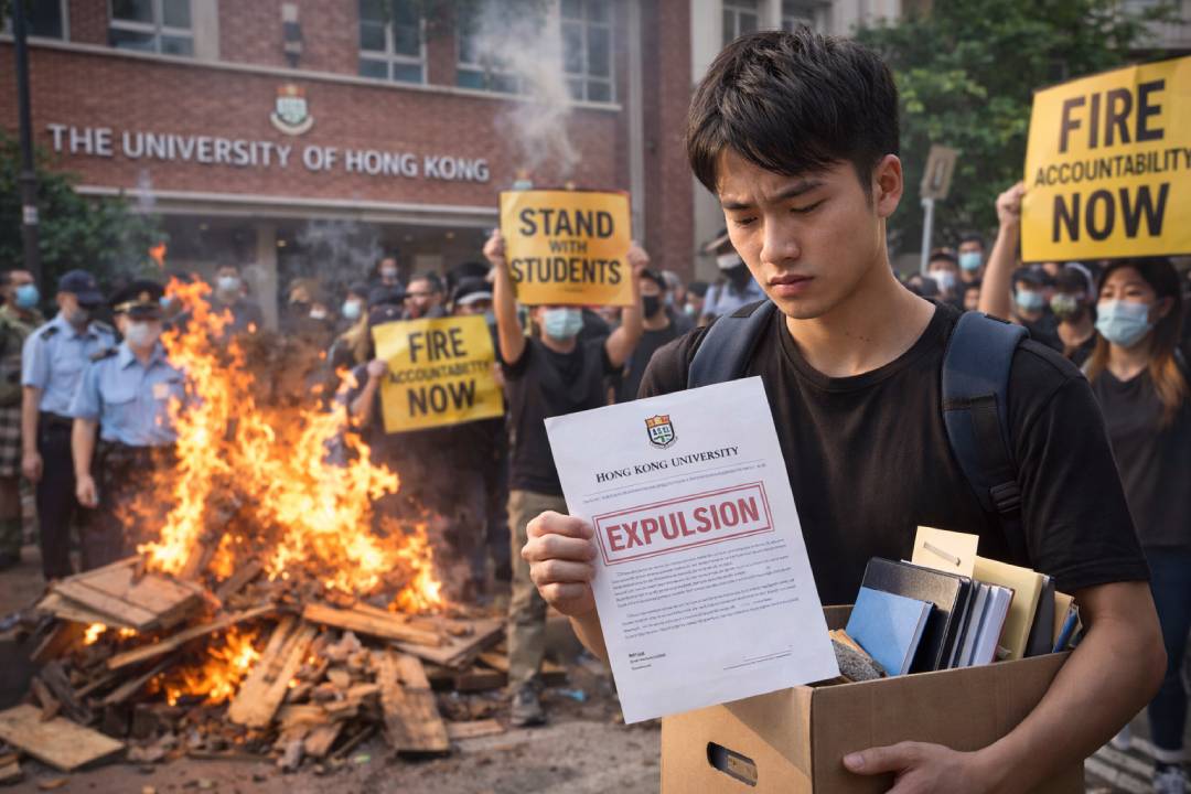 Hong Kong University Expels Student Over Fire Accountability Call