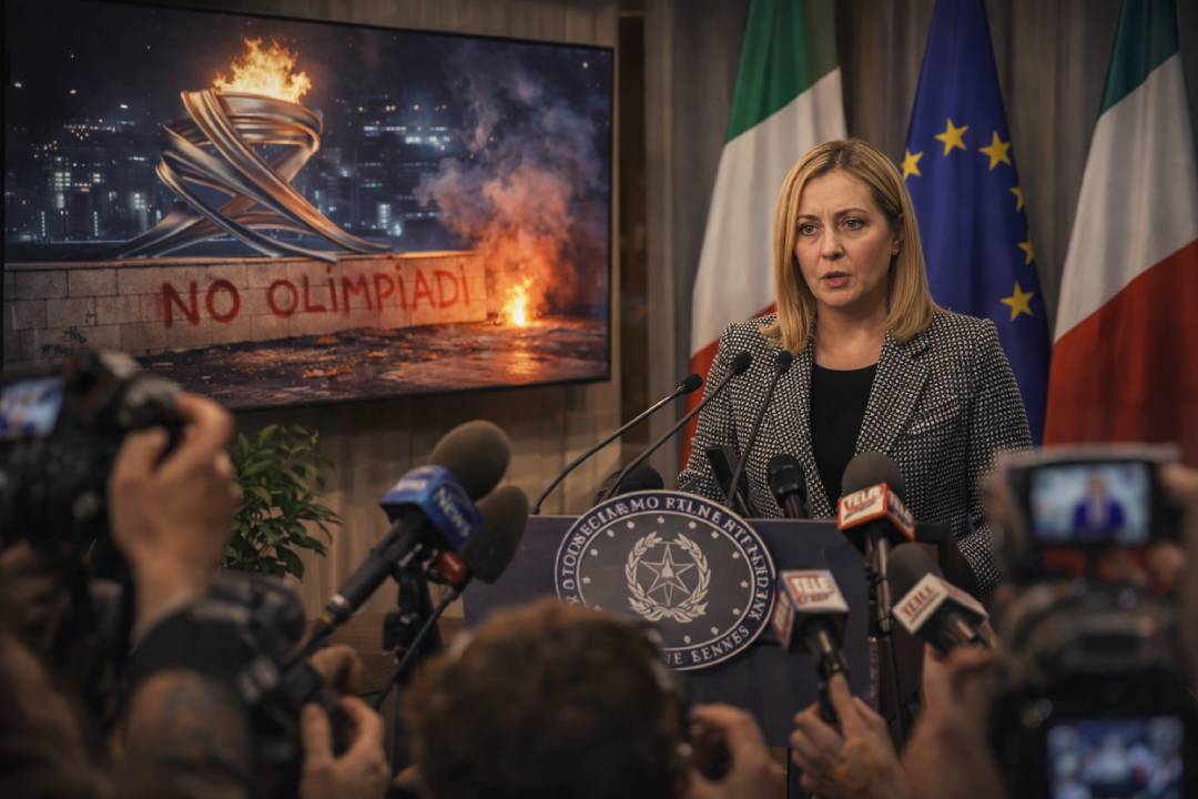 Italy’s PM Condemns Vandalism During Winter Olympics Opening